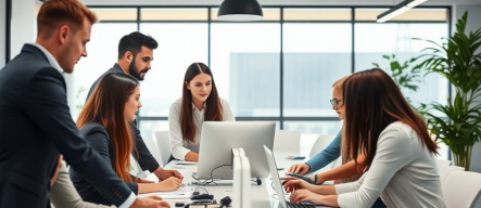 Team working on a project